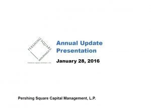 Pershing Square 2015 Annual Update Presentation