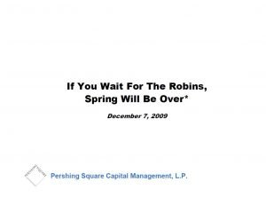 Pershing Square Mall REIT Presentation (Dec-2009)