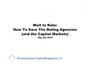 Pershing Square Rating Agencies Presentation (May-2010)