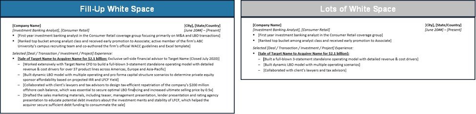 Private Equity Resume Text Comparison